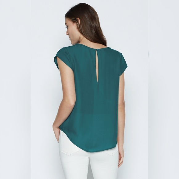 Vintage teal silk top - Picture 2 of 6